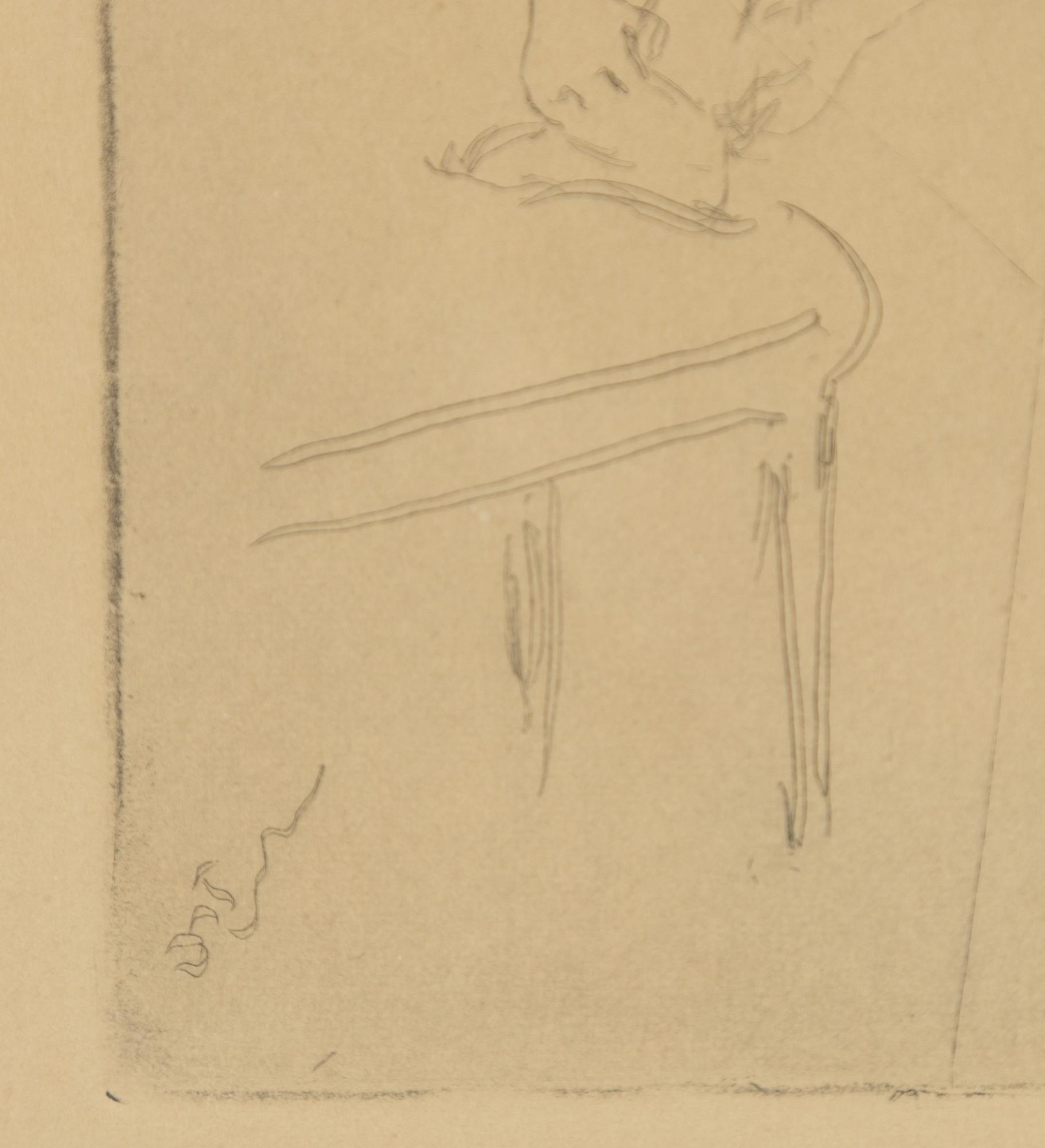 Edgar Degas, "Danseuse enfilant son chausson".