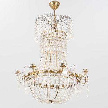 An Empire style chandelier, mid-20th Century.
