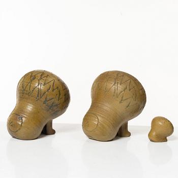 Lisa Larson, figurines, 3 pcs, stoneware, Gustavsberg.