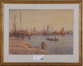 OKÄND KONSTNÄR, akvarell, otydlig sign.