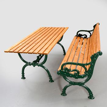 Byarum, sofa and table, aluminum, wood.