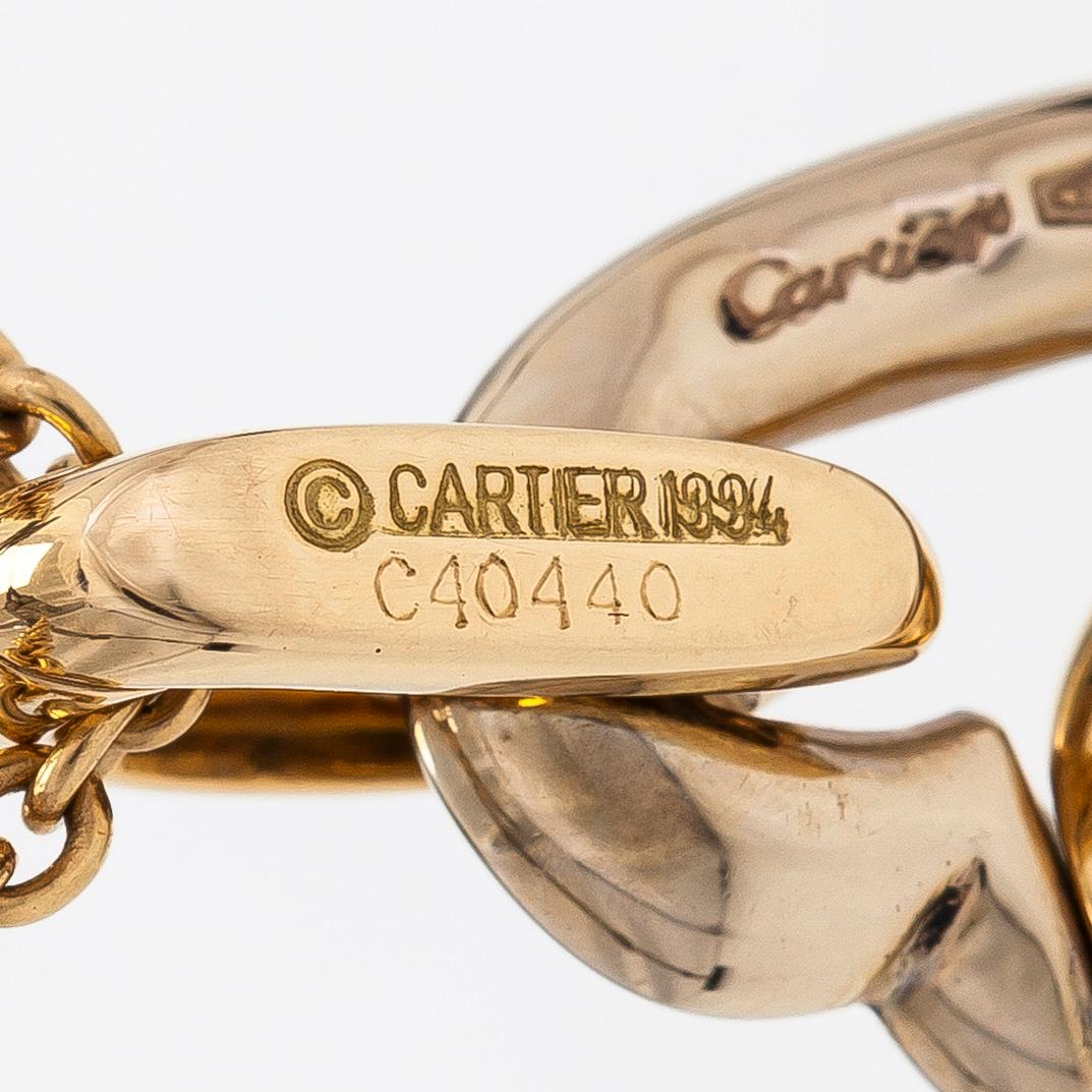 Cartier, halsband,  18K guld med hänge i form av två hjärtan.