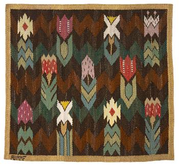 265. Märta Måås-Fjetterström, a textile, "Täppan", tapestry weave, c. 54 x 51 cm, signed AB MMF.