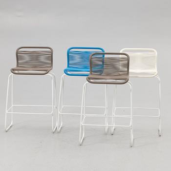 Verner Panton, barstolar, 4 st, "Panton One", Montanatana.