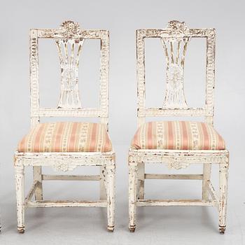 Stolar, 4 st, Lindome, 1700-talets slut, Sengustavianska.