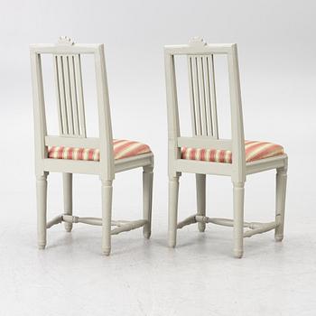 Chairs, a pair, Gustavian, Lindome, circa 1800.