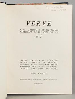 VERVE-KATALOGER VOLUME 1, sammanbundna, no. 3-6, 1938-1939.