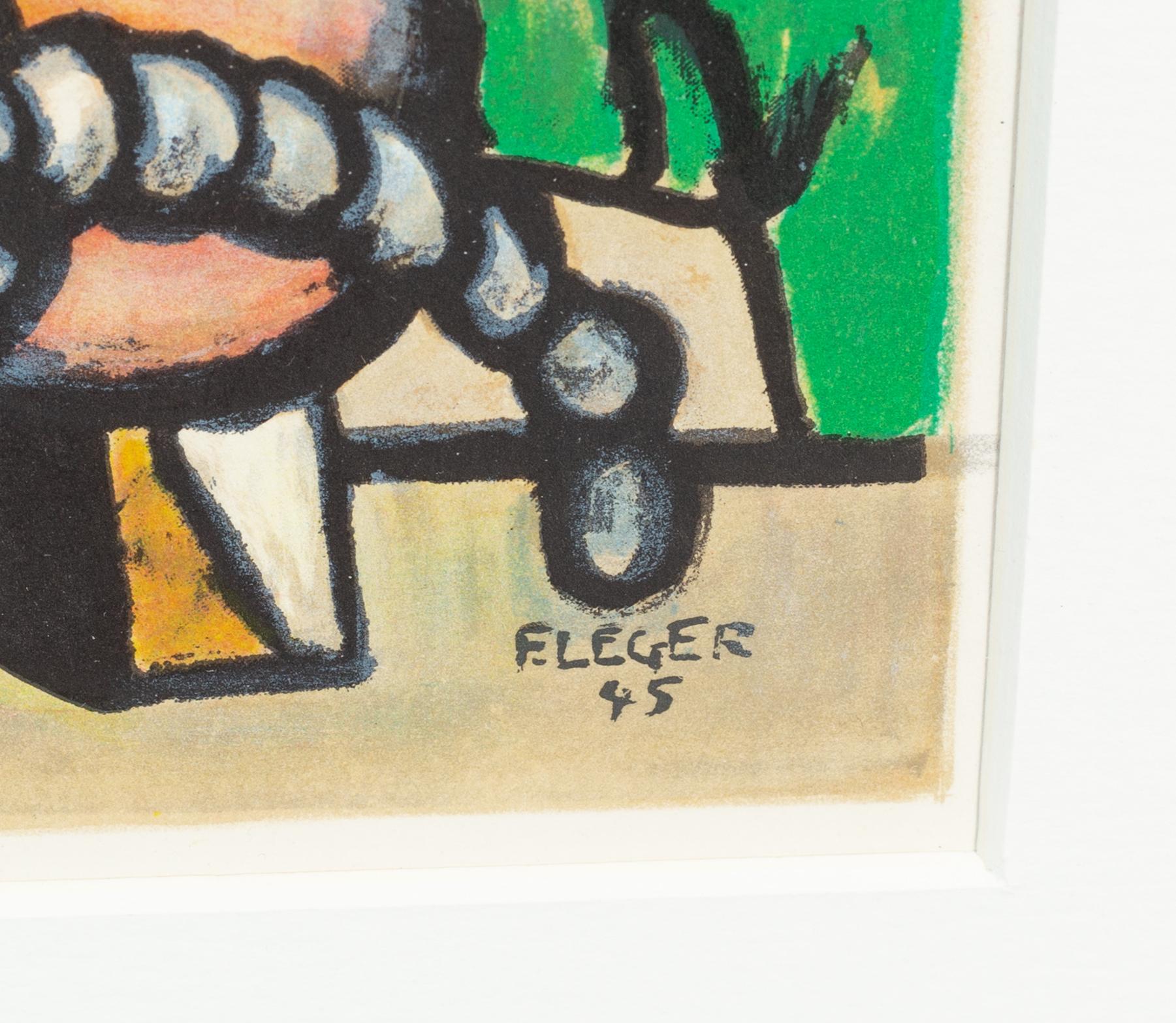 FERNAND LÉGER, after, lithographe in colour, signed in the print, from Derrière le Miroir no 119, 1960.