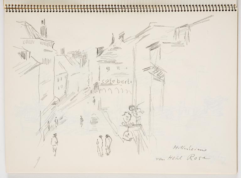 Lotte Laserstein, Skissblock med 23 teckningar varav 3 signerade.