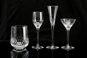 Nils Landberg, a 62 pcs glass "Prelude" service Orrefors later part of the 20th century.