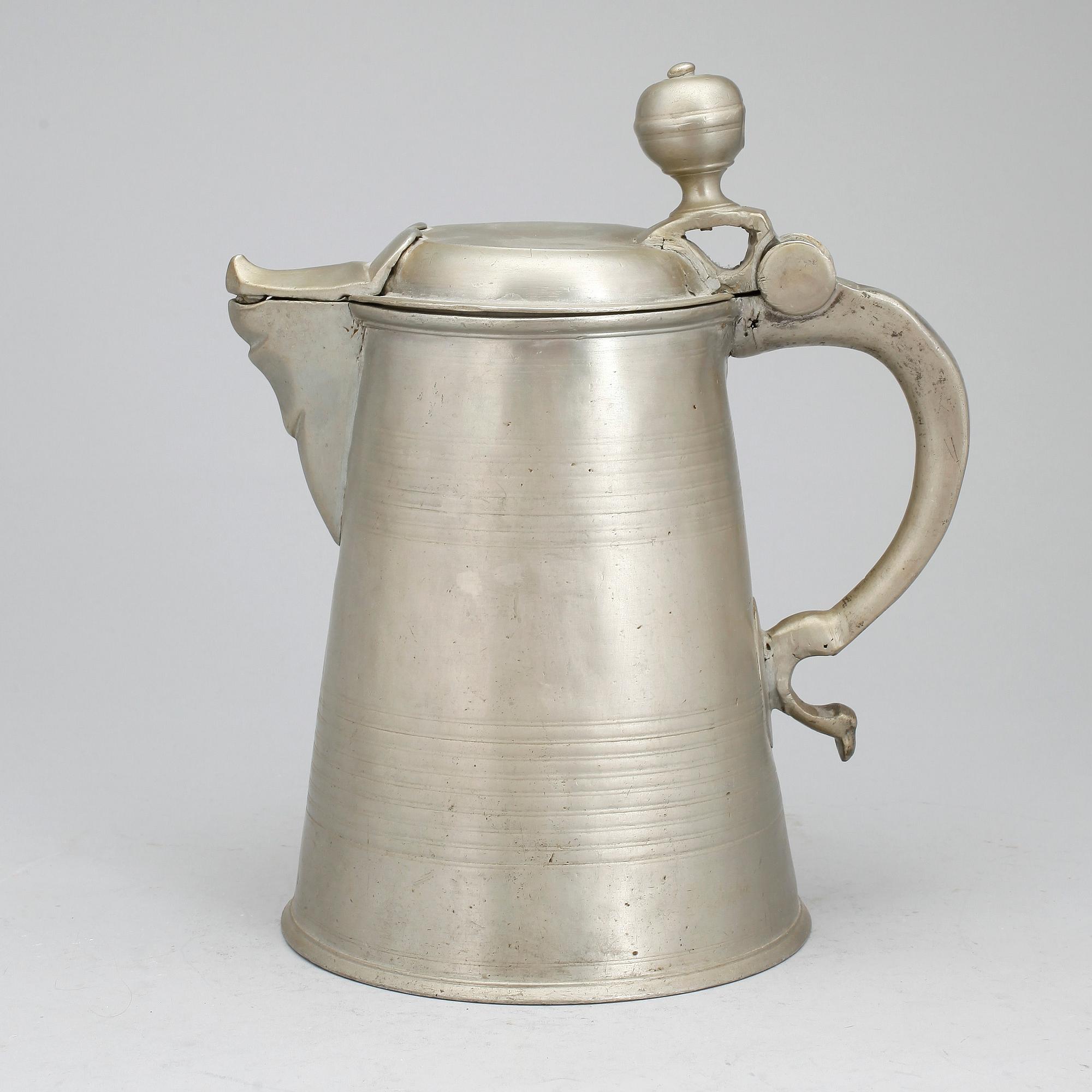 SKÄNKSTOP, tenn. Gudmund Östling, Vimmerby, 1780.