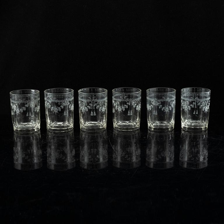 A set of 15 water glasses, 18/19th Century.