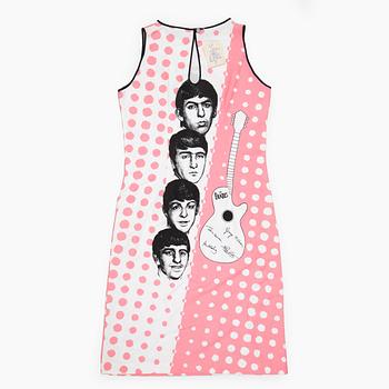 A cotton dress picturing 'The Beatles', Sweden 1960's.