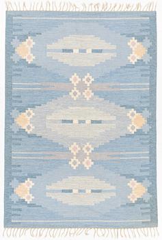 Ingegerd Silow, a flat weave carpet, signed IS, ca. 234 x 165 cm.