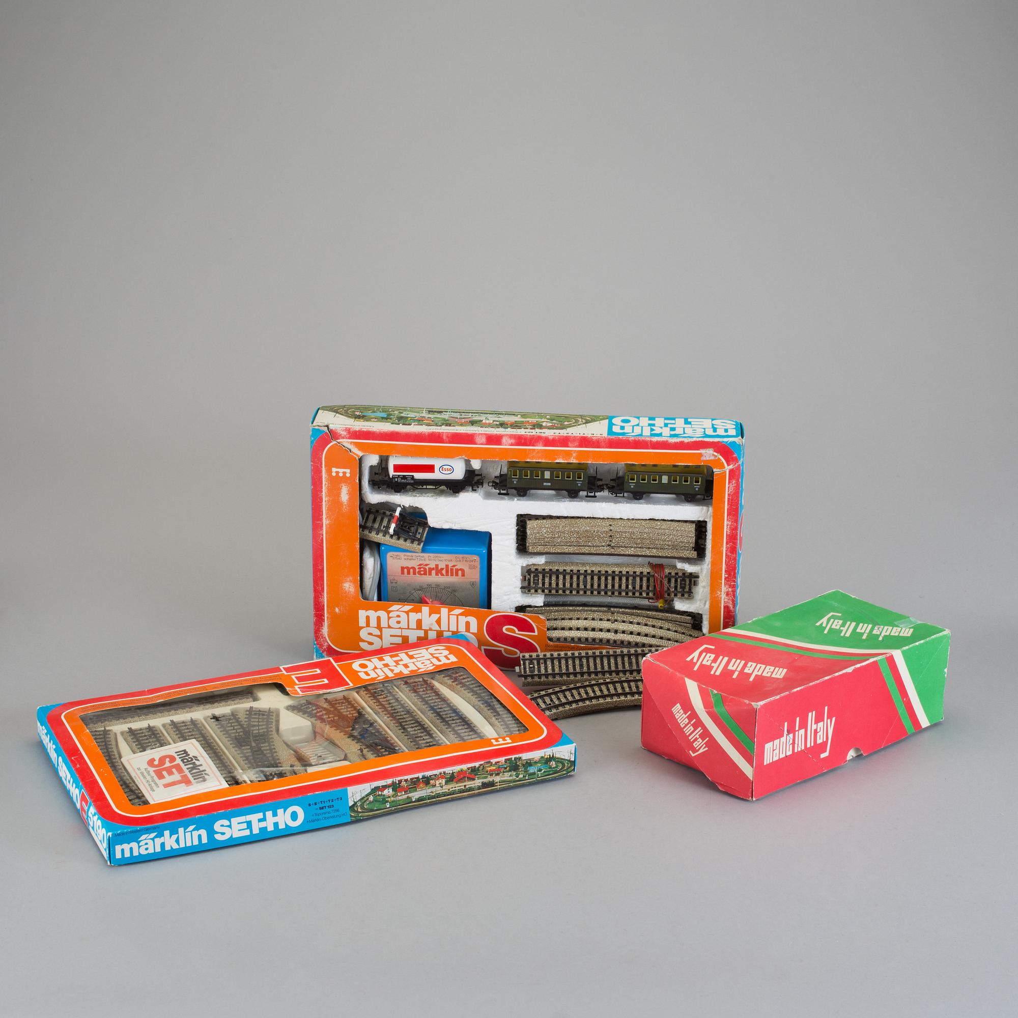 PARTI MÄRKLIN, tågset "S2920", vagnar, räls "E5190", samt topografi.