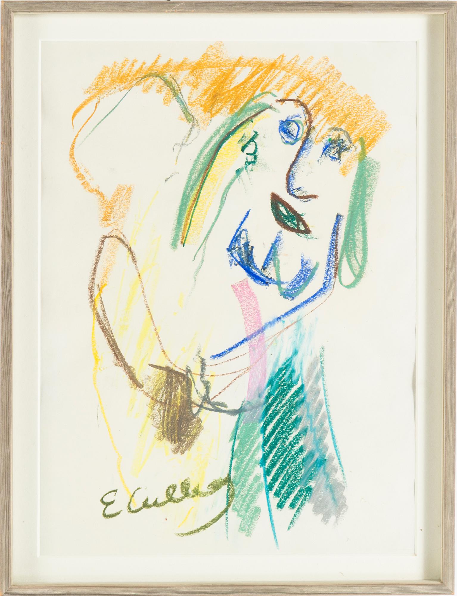ERLAND CULLBERG, pastell, signerad.