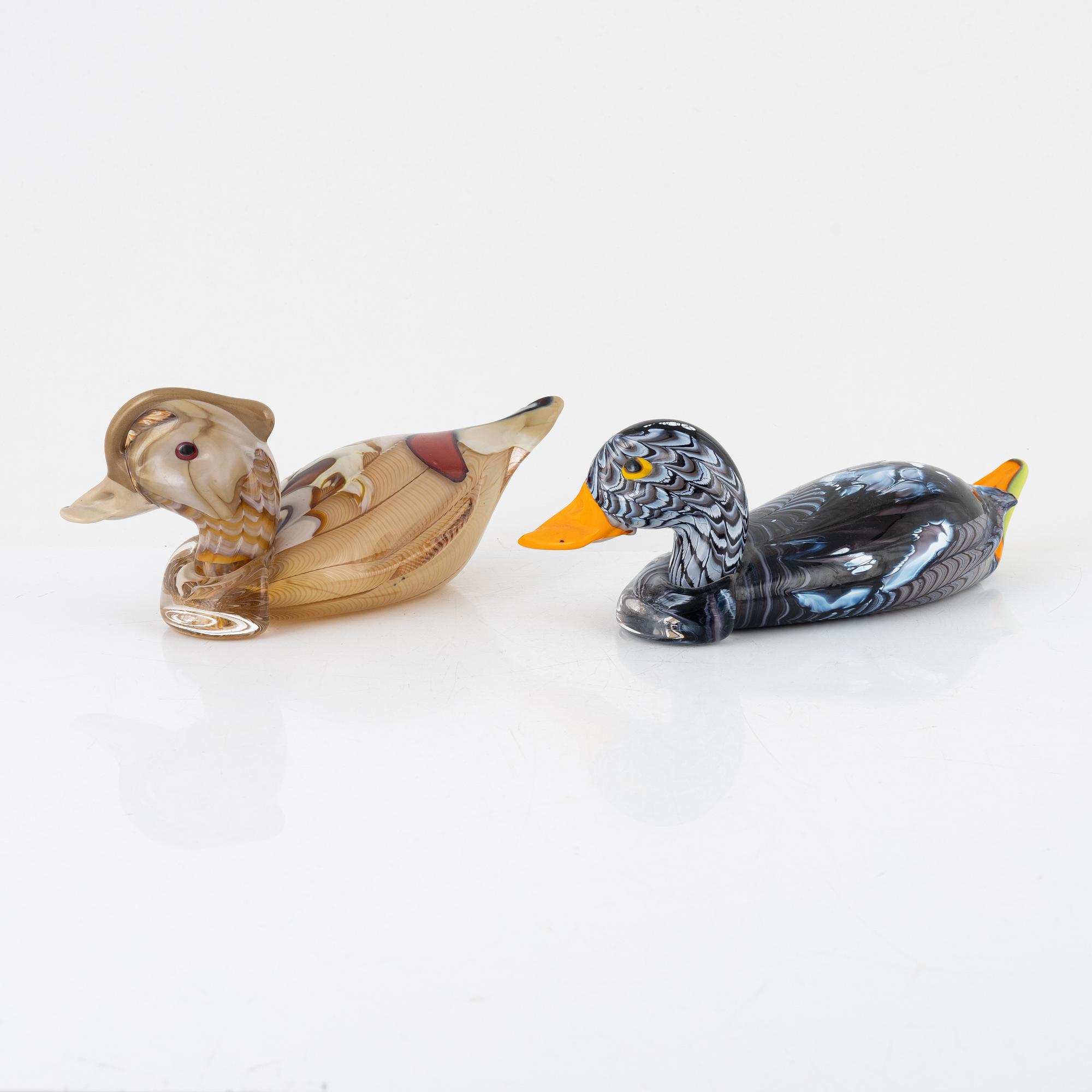 Christopher Ramsey, a set of two glass sculptures. Signed and dated 2010.