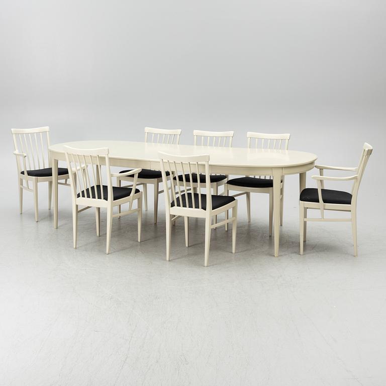 Carl Malmsten, an eight part dining group, "Herrgården", Åfors, second half of the 20th century.