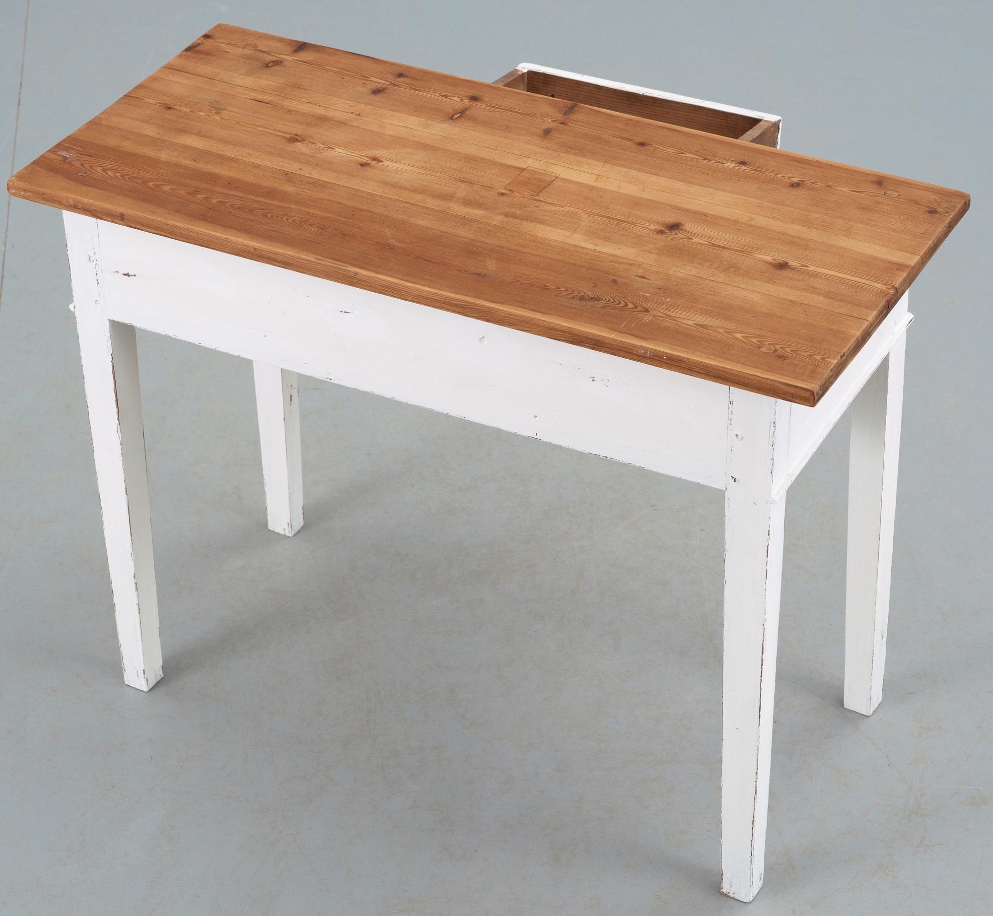 SKRIVBORD MED LÅDA, 1800/1900-tal.