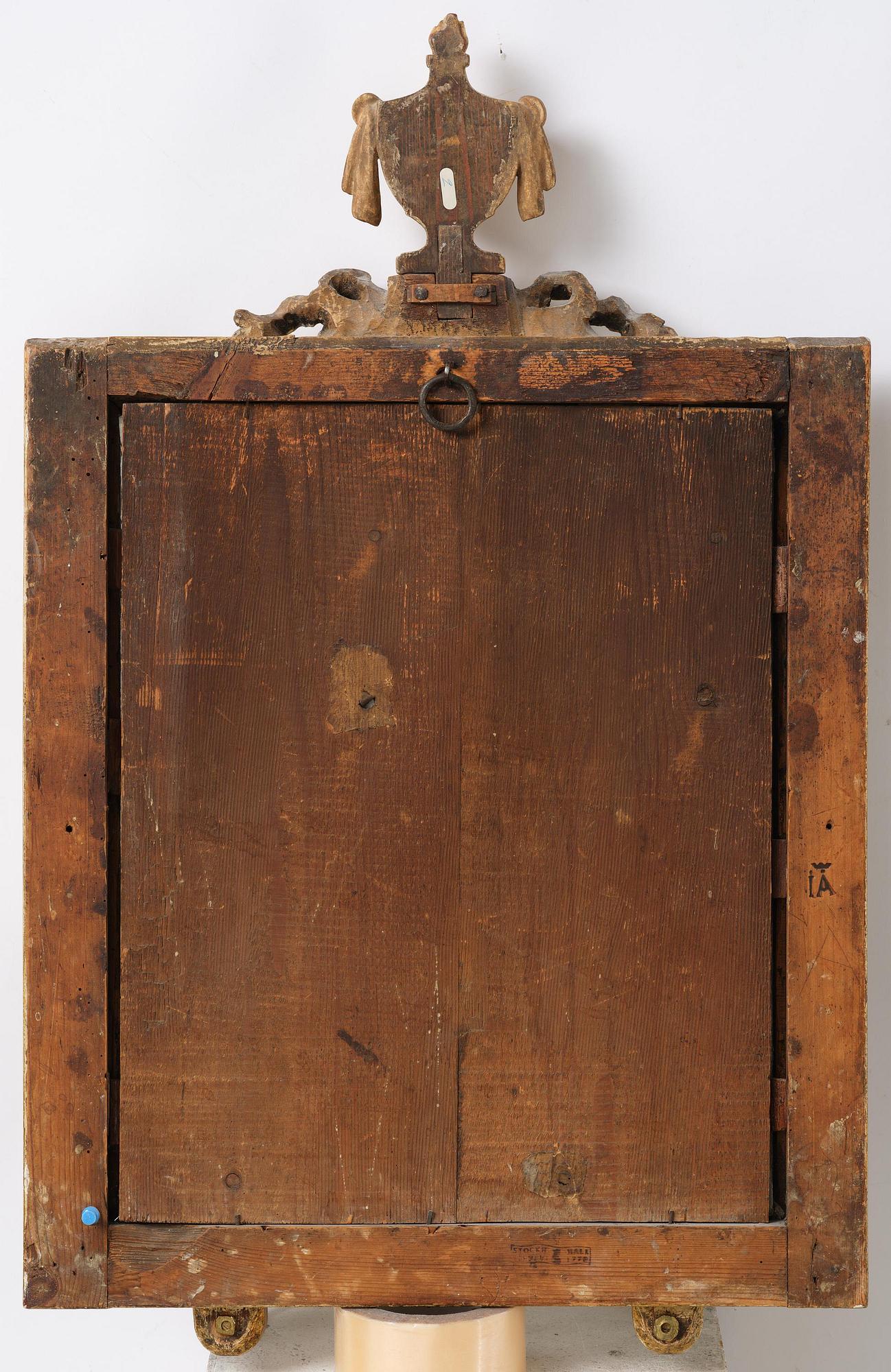 Spegellampetter ett par för två ljus, av Johan Åkerblad (mästare i Stockholm 1758-1799). Gustavianska.