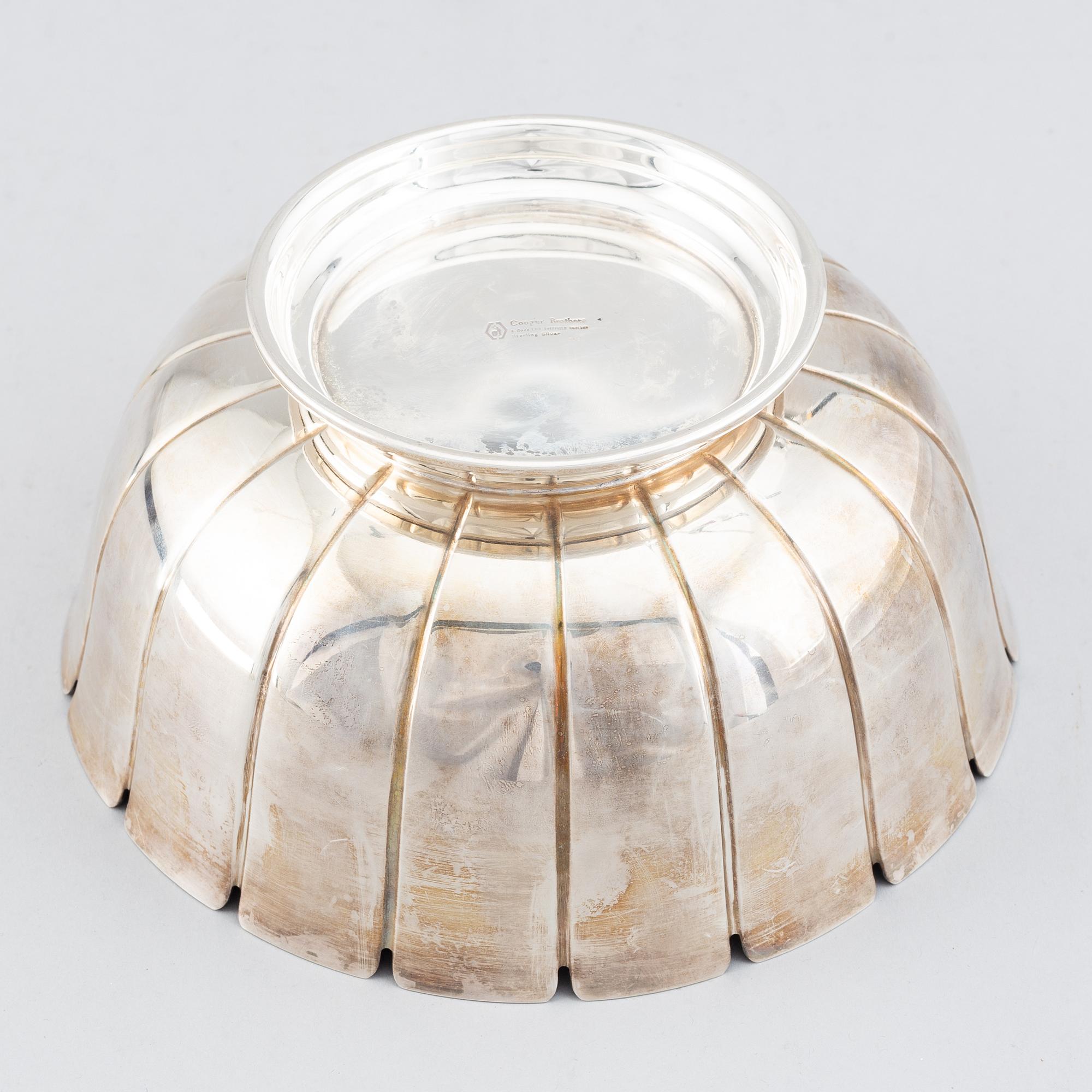 A silver bowl.