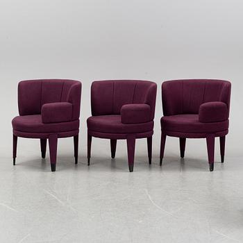 A set of three easy chairs, Fogia.