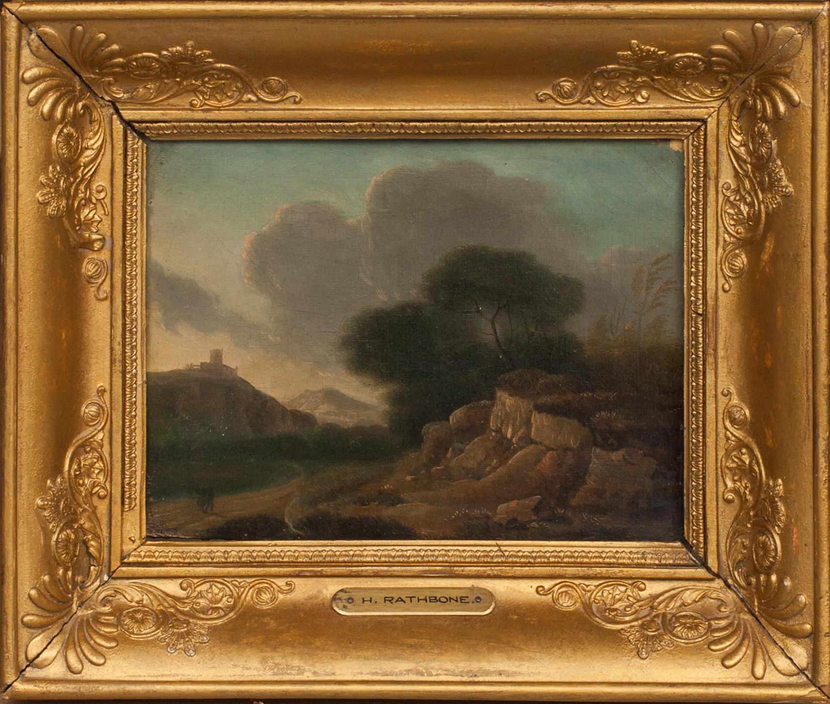 JOHN RATHBONE, tillskriven, olja på duk.