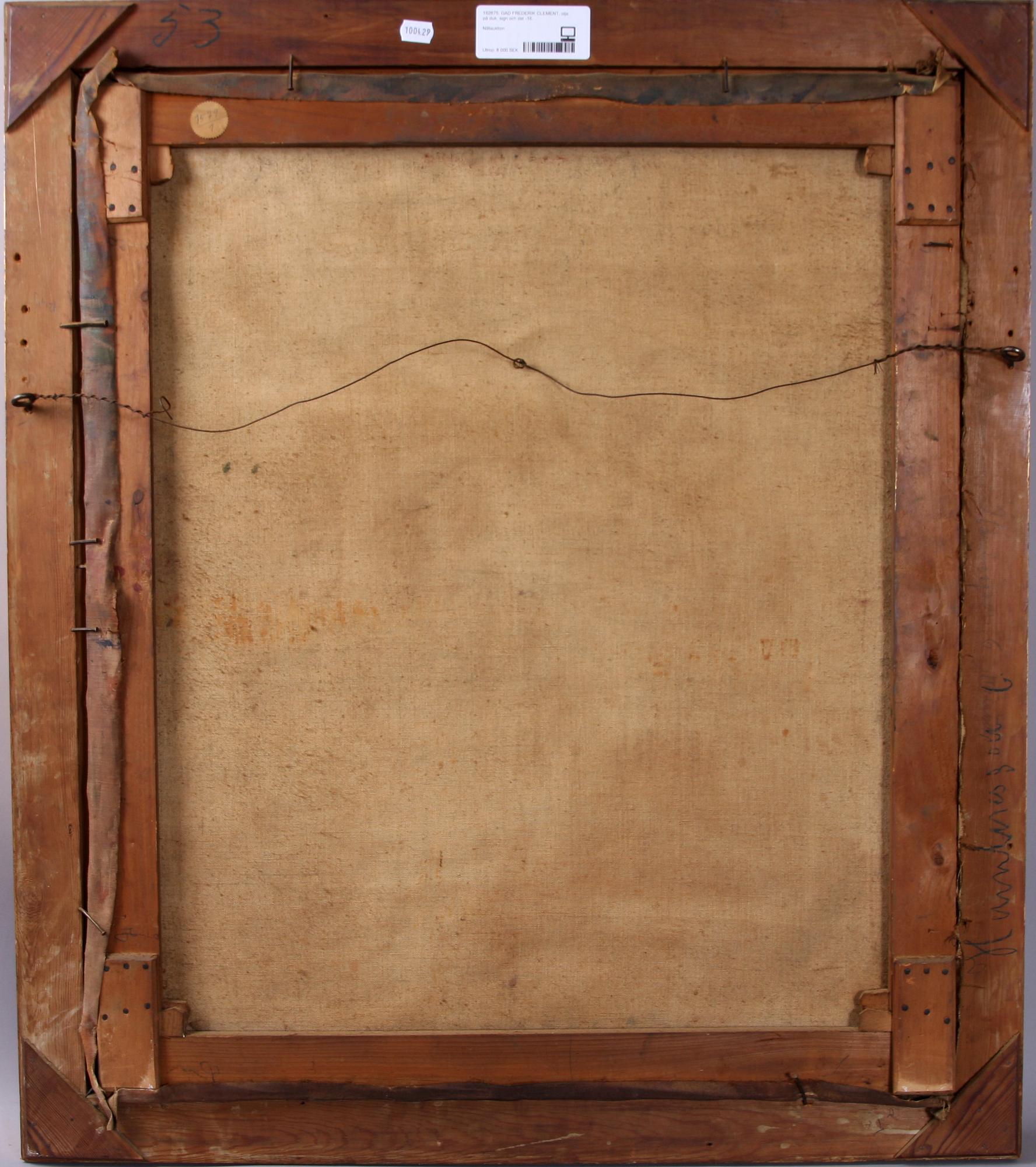 GAD FREDERIK CLEMENT, olja på duk, sign och dat -16.