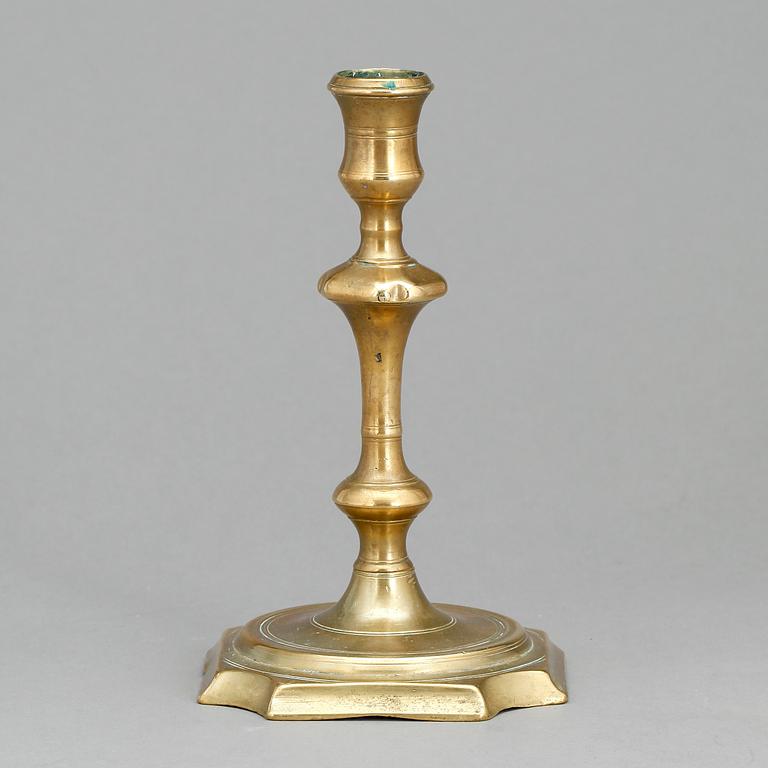 LJUSSTAKE, mässing, barock, 1700-talets mitt.