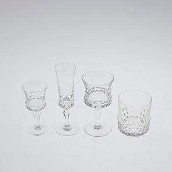 INGEBORG LUNDIN, glasservis, 23 delar, glas, "Silvia", Orrefors.