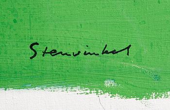 STENVINKEL, JAN, blandteknik på duk , sign. Dat á tergo 1972.