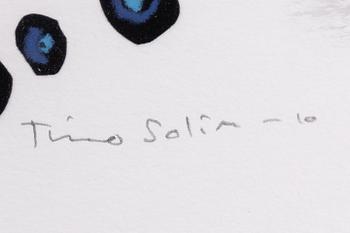 Timo Solin, Porträtt med röd handske.