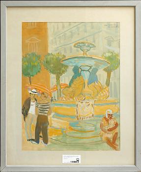 GERHARD KARLMARK, Gouache, sign o dat Milano -47.