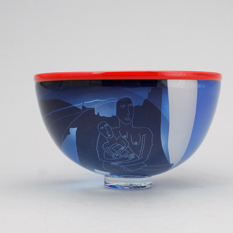 SKÅL, glas, Ann Wärff, signerad.