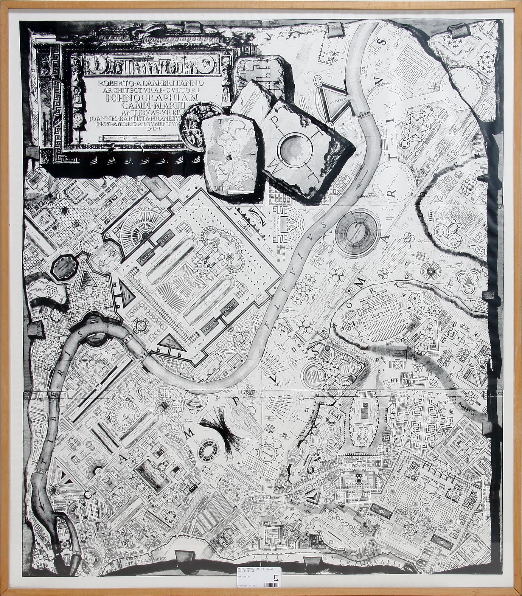 TRYCK, efter Piranesi, sent 1900-tal.