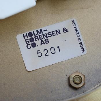 VÄGGLAMPA, mässing, Holm Sørensen & Co, Danmark, 1900-talets andra hälft.