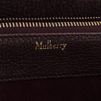 Mulberry, a burgundy leather handbag.