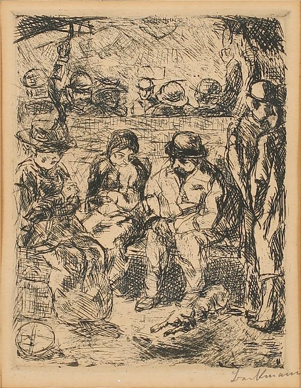 MAX BECKMANN, etching, signed.