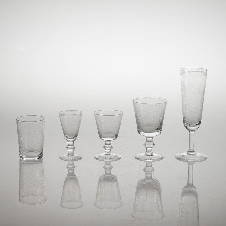 61 glasses, 20th century.