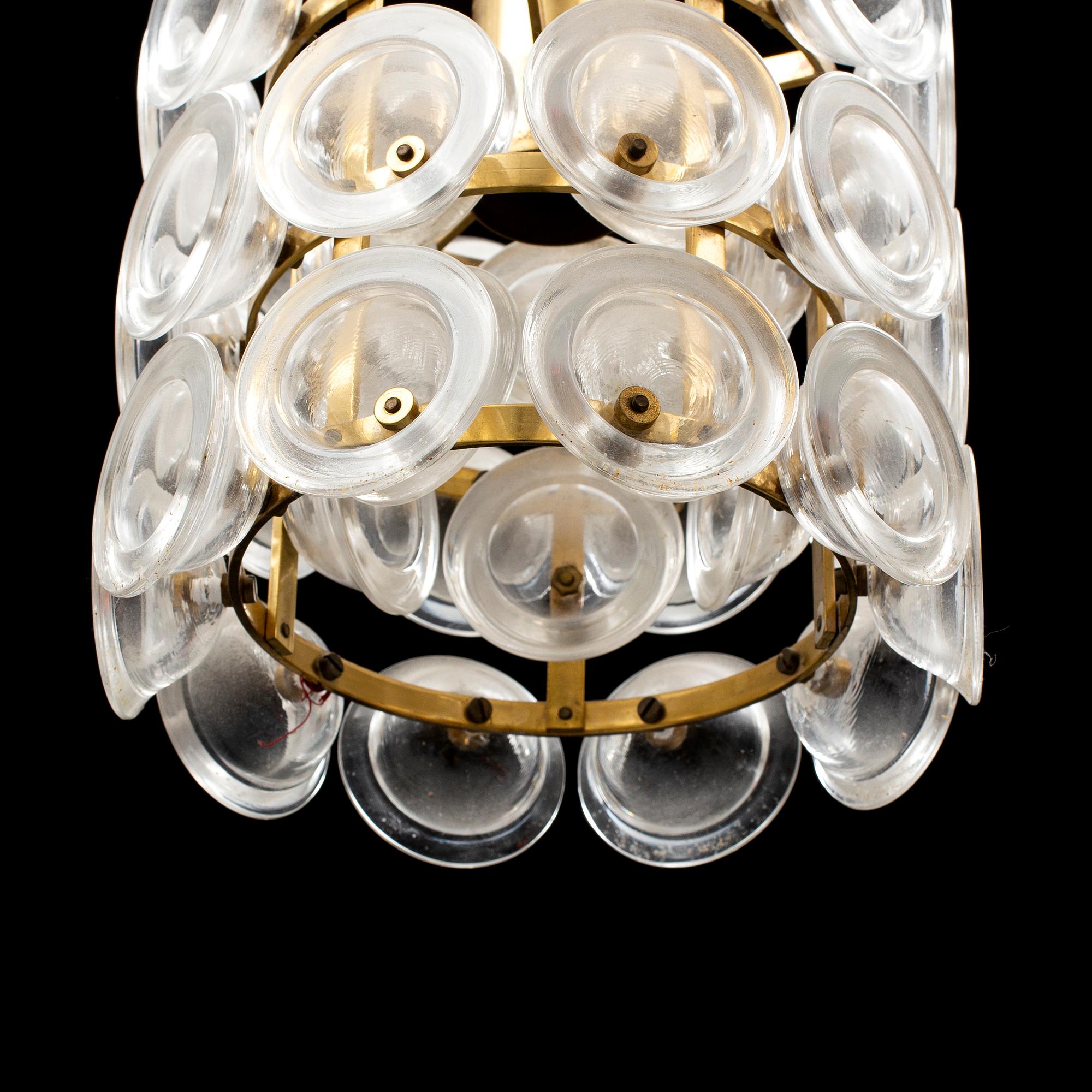 A second half of the 20th century ceiling light by Carl Fagerlund for Orrefors, model RD1846.