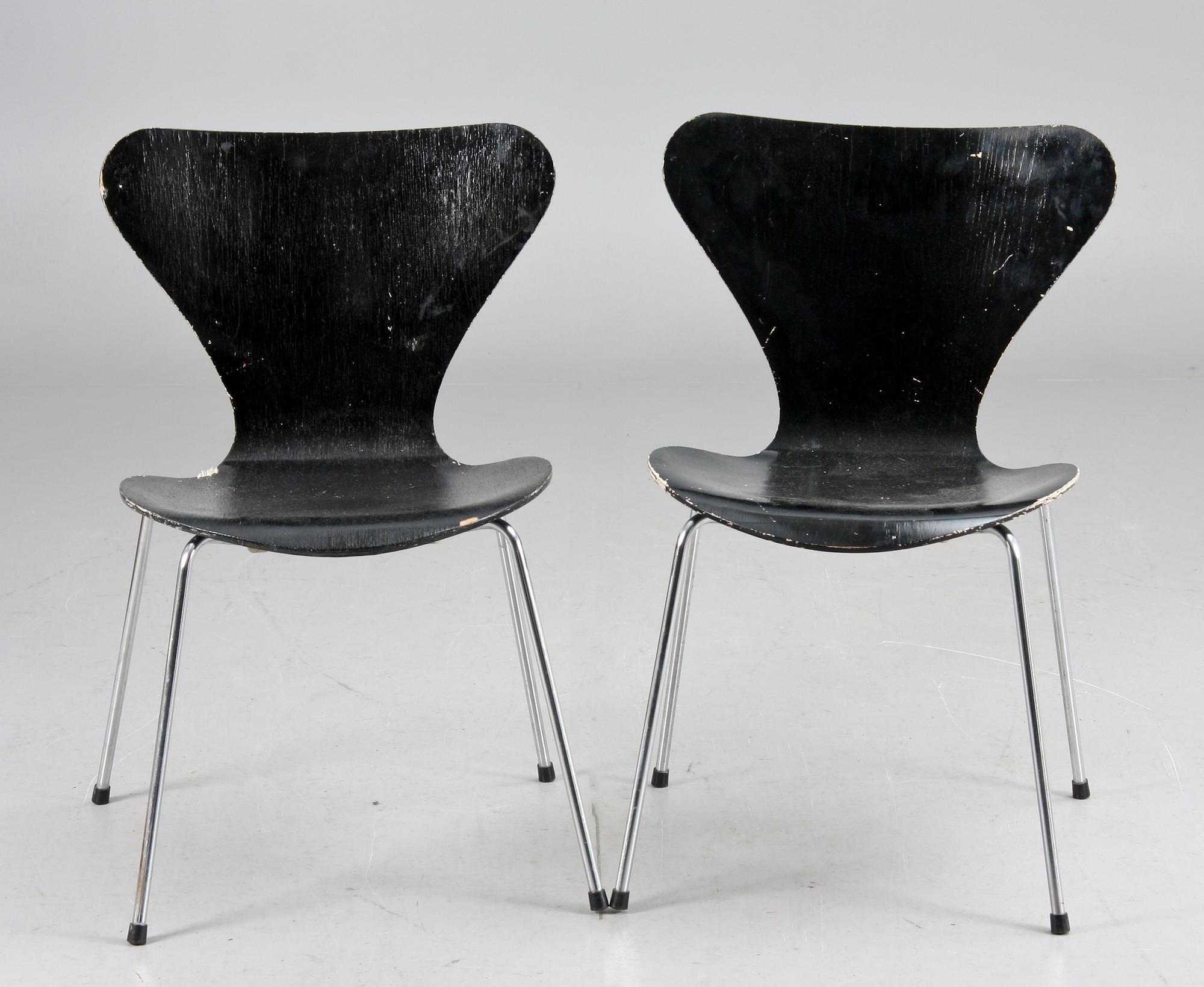 STOLAR, 2 st, "Sjuan", Arne Jacobsen, Fritz Hansen.