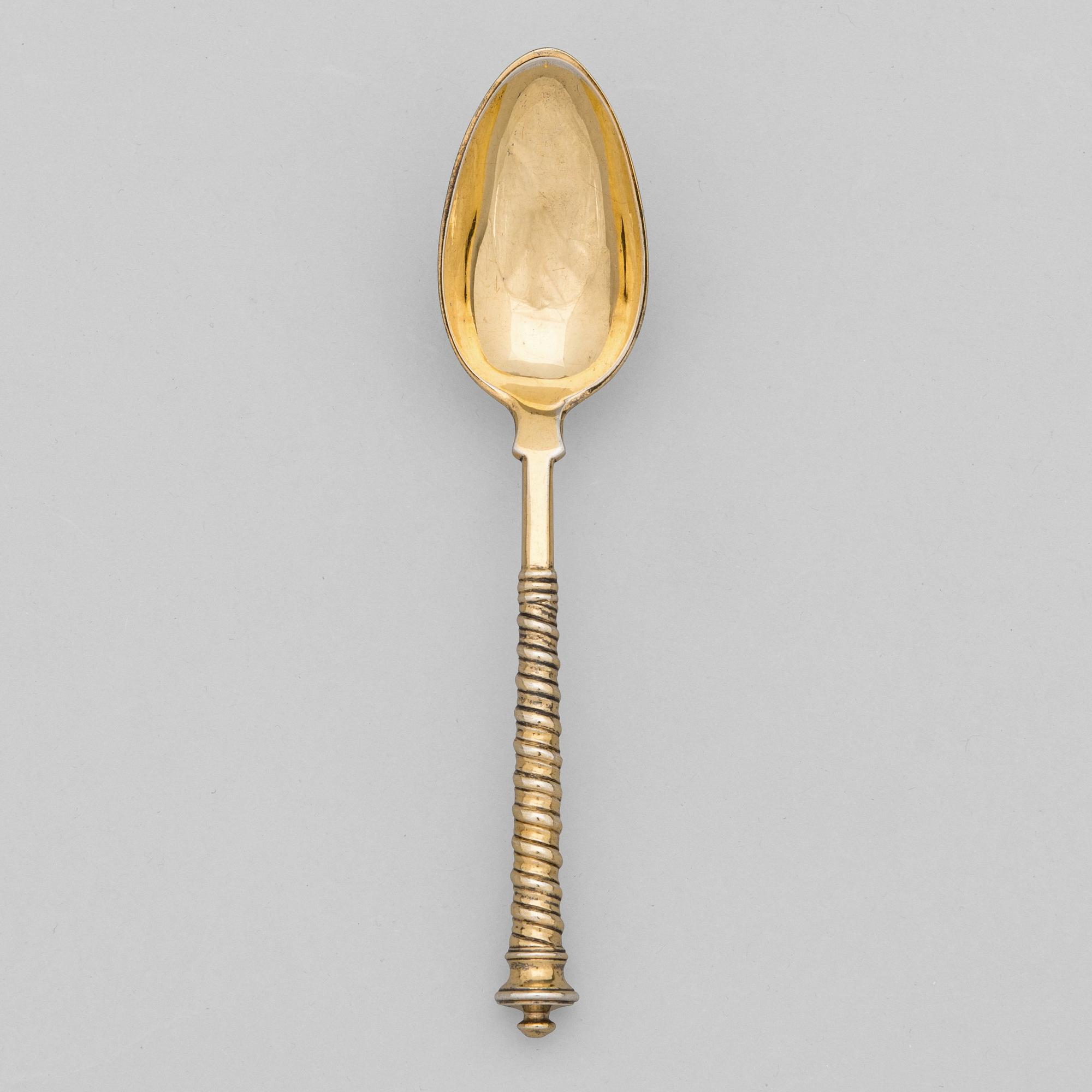 Ignati Sazikov, Serveringssked, förgyllt silver, S:t Petersburg 1860-tal.