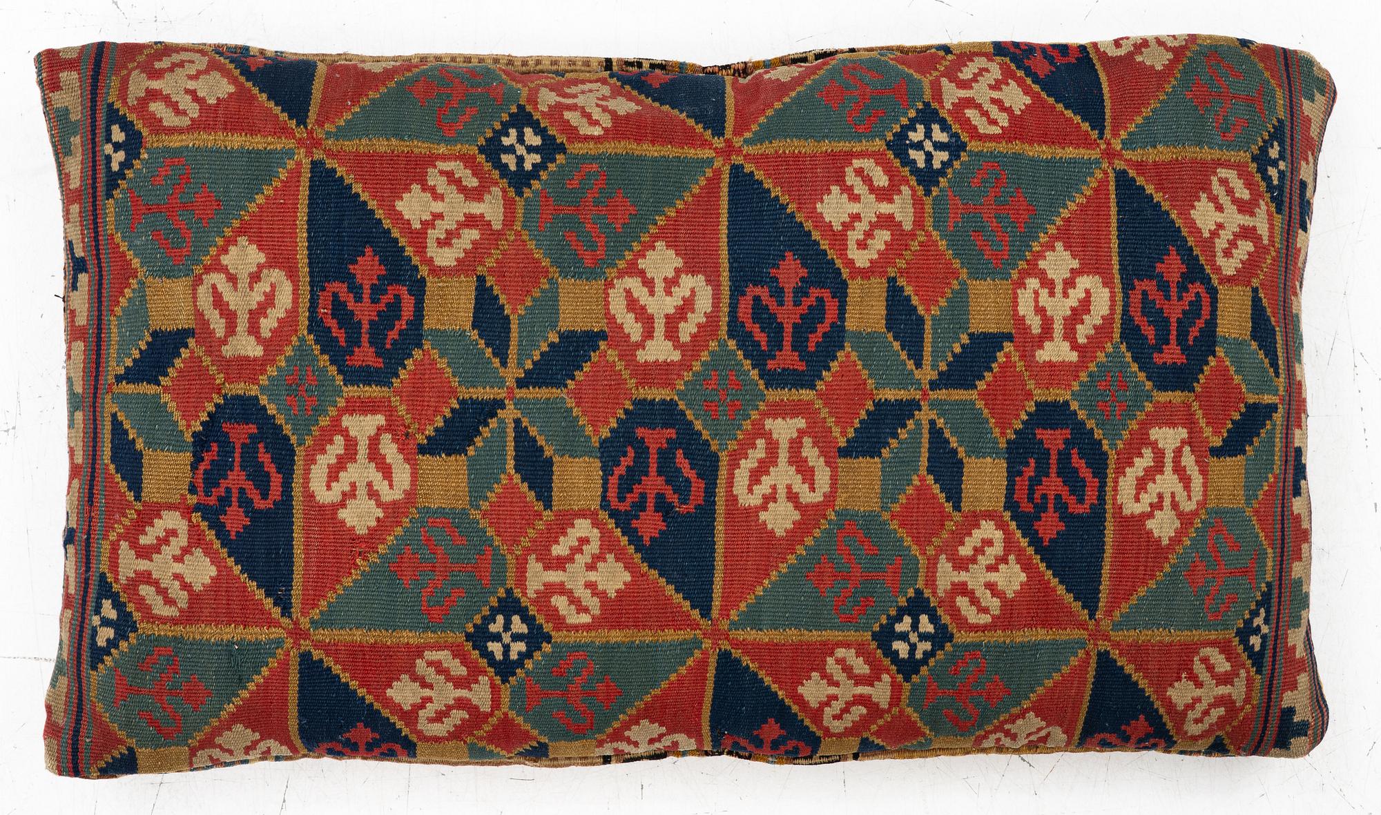 A sled cushion, Scandinavia, 19th century, c. 80 x 42 cm.
