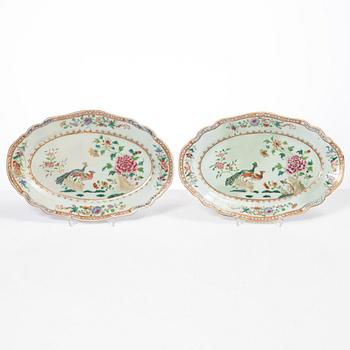 Fat, ett par, porslin, Kina, Qianlong (1736-95).