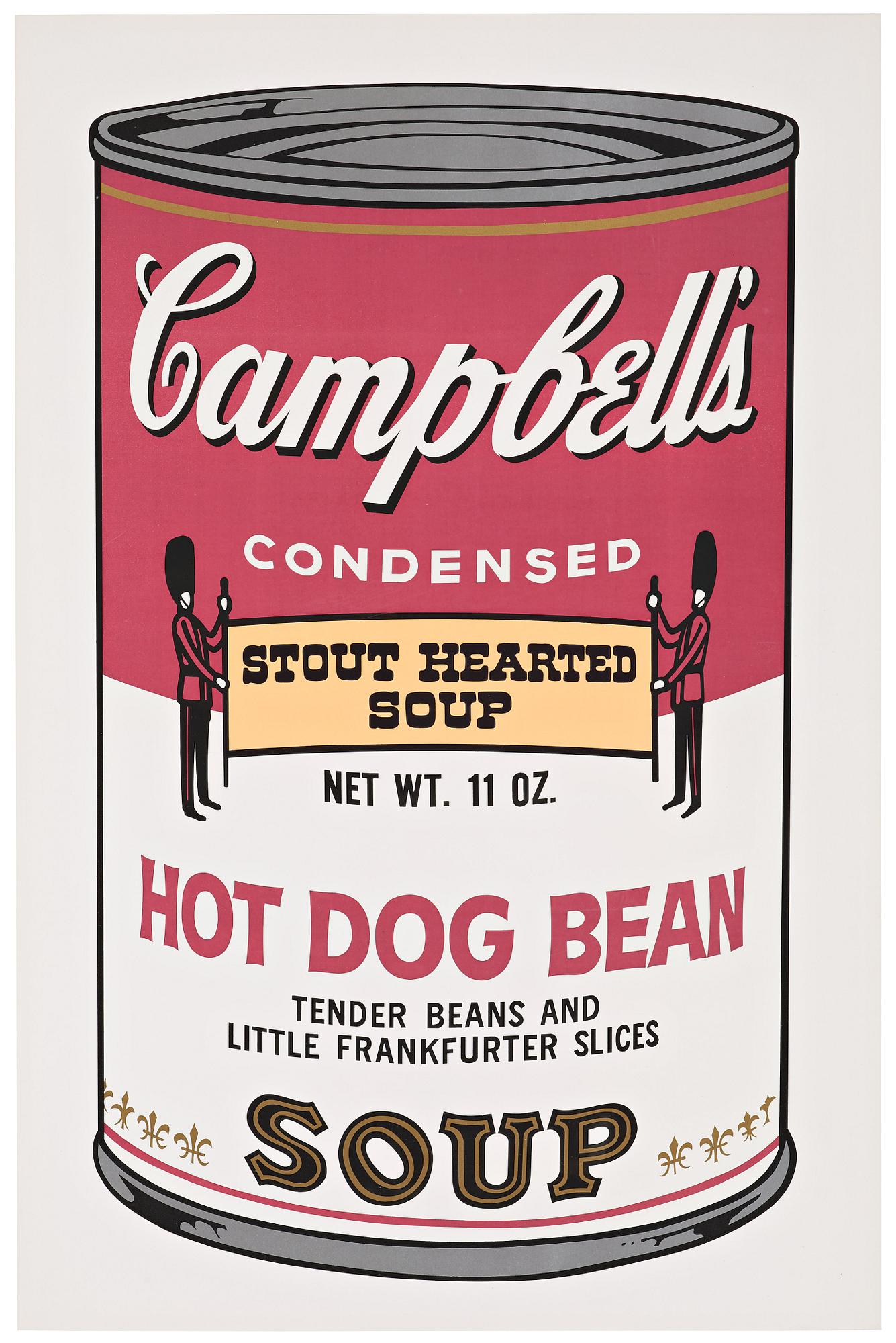 Andy Warhol, "Hot Dog Bean" ur "Campbell's Soup II".