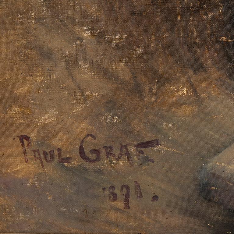 Paul Graf, olja på duk, signerad och daterad 1891.