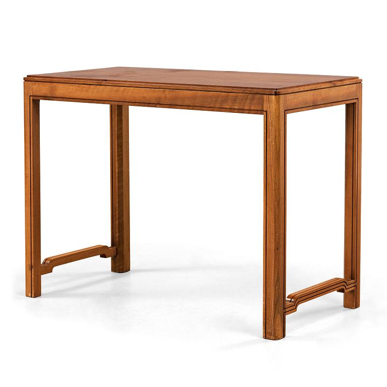 Nils Ahrbom & Helge Zimdahl, a walnut side table/console table, Stockholm 1932.