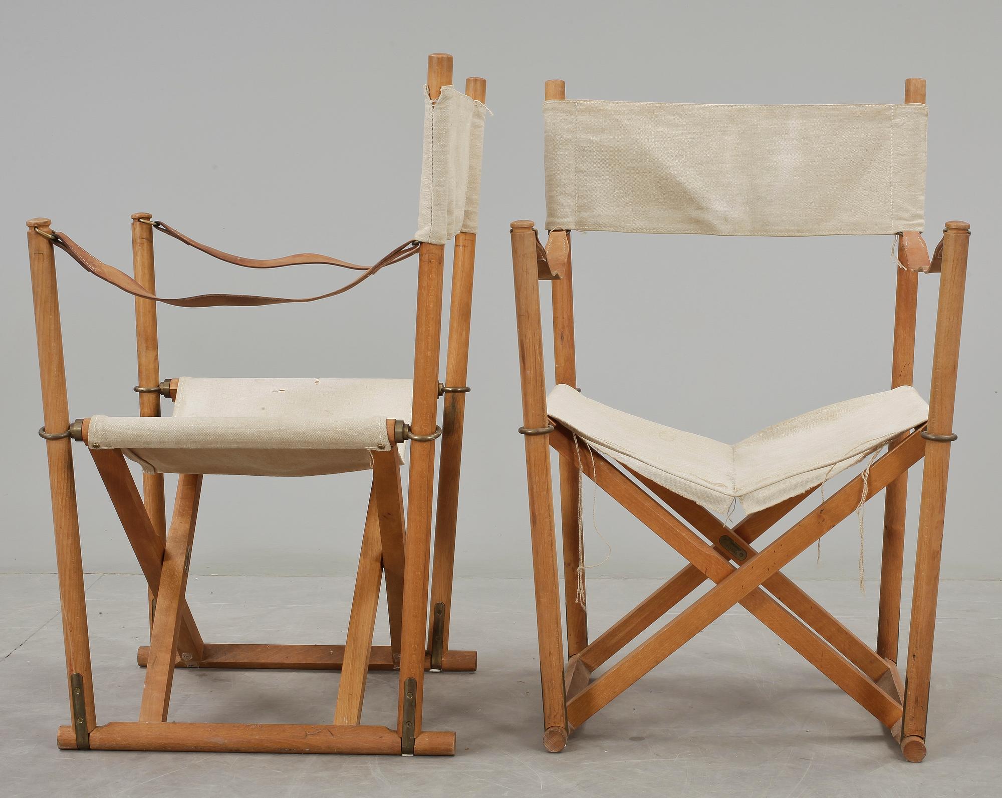 FÄLLSTOLAR, ett par, "MK16", Mogens Koch, Källemo.