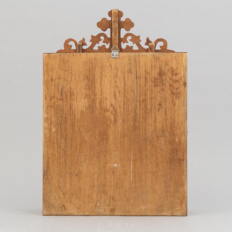A Russian early 20th century icon, with silver oklad, Moscow 1908-1926.