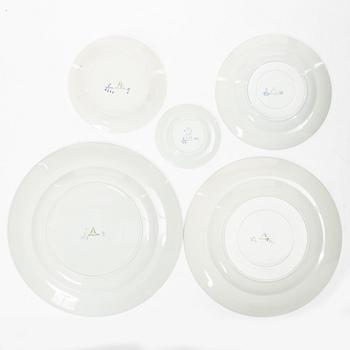 Royal Copenhagen, Dinner service, 94 pieces, earthenware, “Tranquebar”, Aluminia, Denmark.